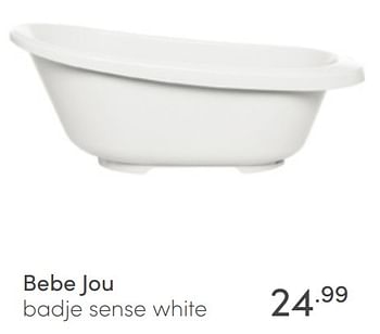 Aanbiedingen Bebe jou badje sense white - Bebe-jou - Geldig van 08/05/2022 tot 14/05/2022 bij Baby & Tiener Megastore