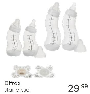 Aanbiedingen Difrax startersset - Difrax - Geldig van 08/05/2022 tot 14/05/2022 bij Baby & Tiener Megastore