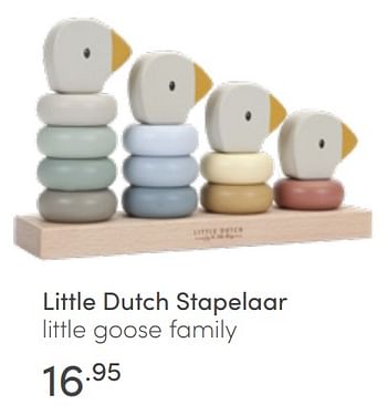 Aanbiedingen Little dutch stapelaar little goose family - Little Dutch - Geldig van 08/05/2022 tot 14/05/2022 bij Baby & Tiener Megastore