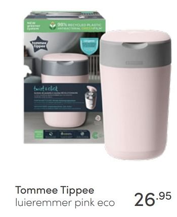 Aanbiedingen Tommee tippee luieremmer pink eco - Tommee Tippee - Geldig van 08/05/2022 tot 14/05/2022 bij Baby & Tiener Megastore