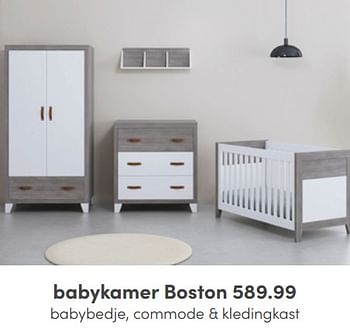 Aanbiedingen Babykamer boston - Huismerk - Baby &amp; Tiener Megastore - Geldig van 08/05/2022 tot 14/05/2022 bij Baby & Tiener Megastore