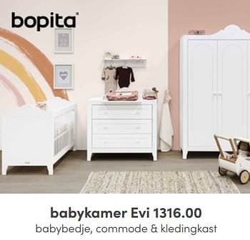 Aanbiedingen Babykamer evi - Bopita - Geldig van 08/05/2022 tot 14/05/2022 bij Baby & Tiener Megastore