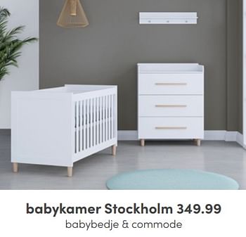 Aanbiedingen Babykamer stockholm - Huismerk - Baby &amp; Tiener Megastore - Geldig van 08/05/2022 tot 14/05/2022 bij Baby & Tiener Megastore