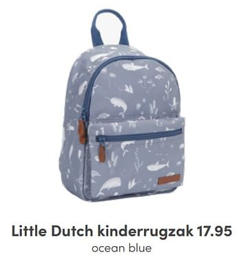 Aanbiedingen Little dutch kinderrugzak ocean blue - Little Dutch - Geldig van 08/05/2022 tot 14/05/2022 bij Baby & Tiener Megastore