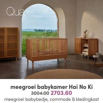 Aanbiedingen Meegroei babykamer hai no ki - Quax - Geldig van 08/05/2022 tot 14/05/2022 bij Baby & Tiener Megastore