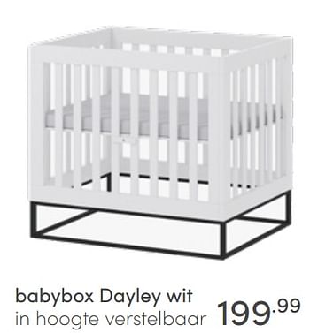 Aanbiedingen Babybox dayley wit - Huismerk - Baby &amp; Tiener Megastore - Geldig van 08/05/2022 tot 14/05/2022 bij Baby & Tiener Megastore