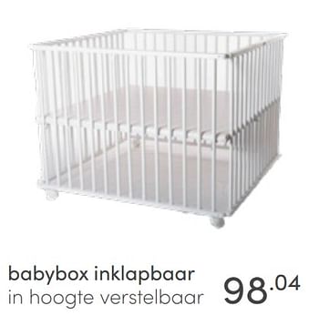Aanbiedingen Babybox inklapbaar - Huismerk - Baby &amp; Tiener Megastore - Geldig van 08/05/2022 tot 14/05/2022 bij Baby & Tiener Megastore