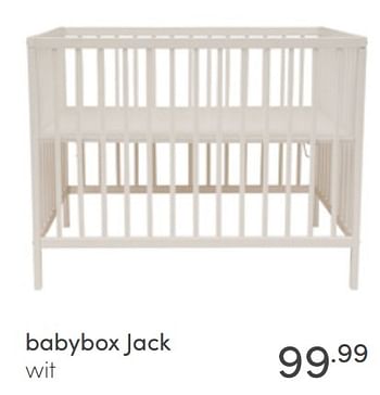 Aanbiedingen Babybox jack wit - Huismerk - Baby &amp; Tiener Megastore - Geldig van 08/05/2022 tot 14/05/2022 bij Baby & Tiener Megastore