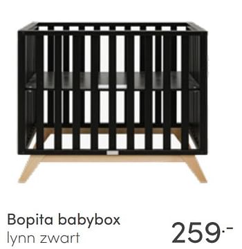 Aanbiedingen Bopita babybox lynn zwart - Bopita - Geldig van 08/05/2022 tot 14/05/2022 bij Baby & Tiener Megastore