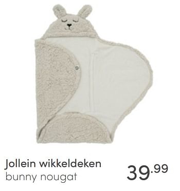 Aanbiedingen Jollein wikkeldeken bunny nougat - Jollein - Geldig van 08/05/2022 tot 14/05/2022 bij Baby & Tiener Megastore