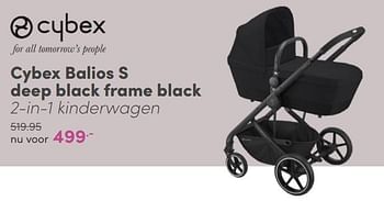 Aanbiedingen Cybex balios s deep black frame black 2-in-1 kinderwagen - Cybex - Geldig van 08/05/2022 tot 14/05/2022 bij Baby & Tiener Megastore