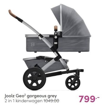 Aanbiedingen Joolz geo2 gorgeous grey 2 in 1 kinderwagen - Joolz - Geldig van 08/05/2022 tot 14/05/2022 bij Baby & Tiener Megastore