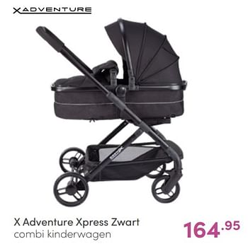 Aanbiedingen X adventure xpress zwart combi kinderwagen - Xadventure - Geldig van 08/05/2022 tot 14/05/2022 bij Baby & Tiener Megastore