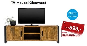Aanbiedingen Tv-meubel glenwood - Huismerk - Woon Square - Geldig van 09/05/2022 tot 14/05/2022 bij Woon Square