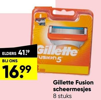 Aanbiedingen Gillette fusion scheermesjes - Gillette - Geldig van 09/05/2022 tot 22/05/2022 bij Big Bazar