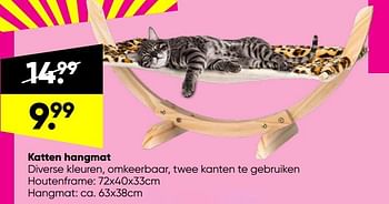Aanbiedingen Katten hangmat - Huismerk - Big Bazar - Geldig van 09/05/2022 tot 22/05/2022 bij Big Bazar