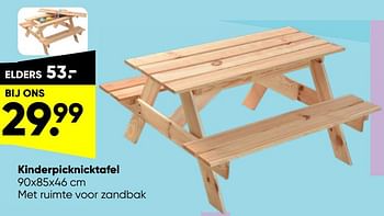 Aanbiedingen Kinderpicknicktafel - Huismerk - Big Bazar - Geldig van 09/05/2022 tot 22/05/2022 bij Big Bazar