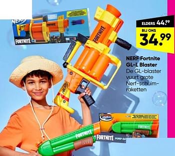 Aanbiedingen Nerf fortnite gl-l blaster - Hasbro - Geldig van 09/05/2022 tot 22/05/2022 bij Big Bazar