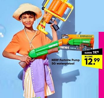 Aanbiedingen Nerf fortnite pump sg waterpistool - Hasbro - Geldig van 09/05/2022 tot 22/05/2022 bij Big Bazar