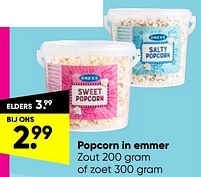 Aanbiedingen Popcorn in emmer - Huismerk - Big Bazar - Geldig van 09/05/2022 tot 22/05/2022 bij Big Bazar