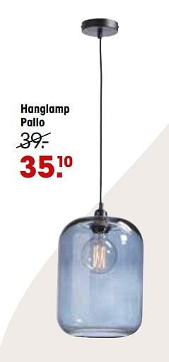 Aanbiedingen Hanglamp pallo - Huismerk - Kwantum - Geldig van 09/05/2022 tot 19/05/2022 bij Kwantum