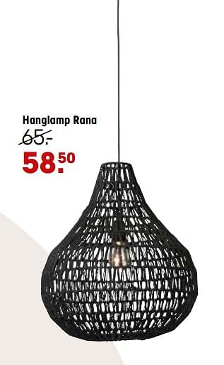 Aanbiedingen Hanglamp rana - Huismerk - Kwantum - Geldig van 09/05/2022 tot 19/05/2022 bij Kwantum