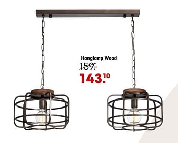 Aanbiedingen Hanglamp wood - Huismerk - Kwantum - Geldig van 09/05/2022 tot 19/05/2022 bij Kwantum