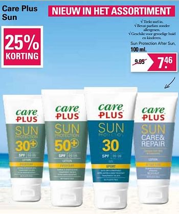 Aanbiedingen Sun protection after sun - Care Plus - Geldig van 11/05/2022 tot 28/05/2022 bij De Online Drogist