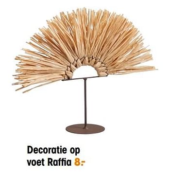 Aanbiedingen Decoratie op voet raffia - Huismerk - Kwantum - Geldig van 13/05/2022 tot 31/10/2022 bij Kwantum