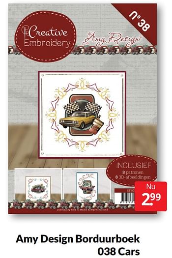 Aanbiedingen Amy design borduurboek 038 cars - Huismerk - Boekenvoordeel - Geldig van 14/05/2022 tot 22/05/2022 bij Boekenvoordeel