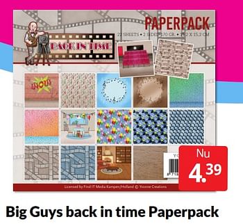 Aanbiedingen Big guys back in time paperpack - Huismerk - Boekenvoordeel - Geldig van 14/05/2022 tot 22/05/2022 bij Boekenvoordeel