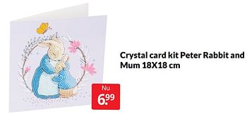 Aanbiedingen Crystal card kit peter rabbit and mum - Crystal Card Kit - Geldig van 14/05/2022 tot 22/05/2022 bij Boekenvoordeel