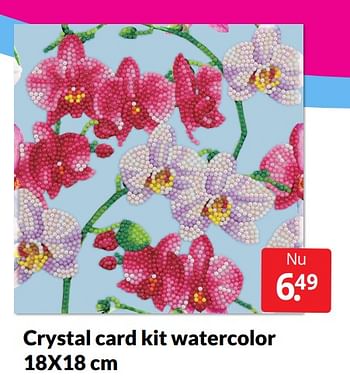 Aanbiedingen Crystal card kit watercolor - Crystal Card Kit - Geldig van 14/05/2022 tot 22/05/2022 bij Boekenvoordeel
