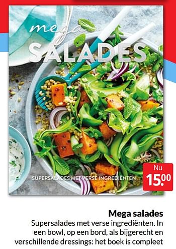 Aanbiedingen Mega salades - Huismerk - Boekenvoordeel - Geldig van 14/05/2022 tot 22/05/2022 bij Boekenvoordeel