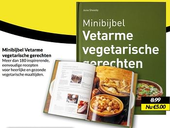 Aanbiedingen Minibijbel vetarme vegetarische gerechten - Huismerk - Boekenvoordeel - Geldig van 14/05/2022 tot 22/05/2022 bij Boekenvoordeel