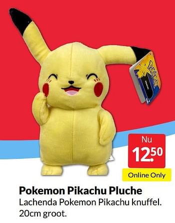 Aanbiedingen Pokemon pikachu pluche - Pokemon - Geldig van 14/05/2022 tot 22/05/2022 bij Boekenvoordeel