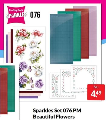 Aanbiedingen Sparkles set 076 pm beautiful flowers - Huismerk - Boekenvoordeel - Geldig van 14/05/2022 tot 22/05/2022 bij Boekenvoordeel