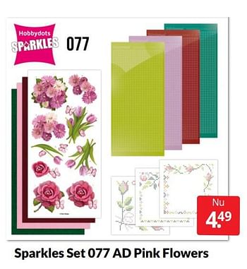 Aanbiedingen Sparkles set 077 ad pink flowers - Huismerk - Boekenvoordeel - Geldig van 14/05/2022 tot 22/05/2022 bij Boekenvoordeel
