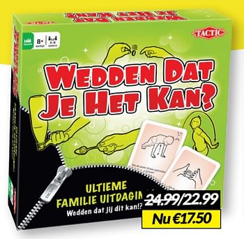 Aanbiedingen Wedden dat je het kan? - Tactic - Geldig van 14/05/2022 tot 22/05/2022 bij Boekenvoordeel