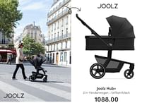 Aanbiedingen Joolz hub+ 2 in 1 kinderwagen - brilliant black - Joolz - Geldig van 15/05/2022 tot 31/05/2022 bij Baby & Tiener Megastore