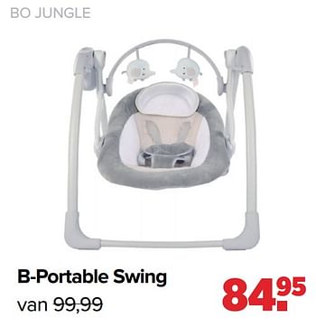 Aanbiedingen Bo jungle b-portable swing - Bo Jungle - Geldig van 16/05/2022 tot 11/06/2022 bij Baby-Dump