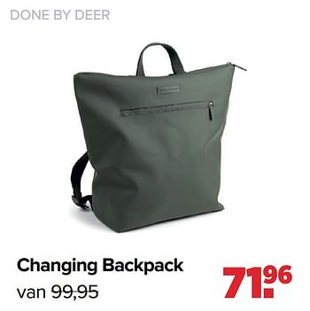 Aanbiedingen Done by deer changing backpack - Done by Deer - Geldig van 16/05/2022 tot 11/06/2022 bij Baby-Dump