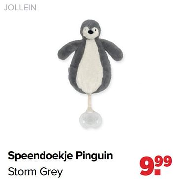 Aanbiedingen Jollein speendoekje pinguin - Jollein - Geldig van 16/05/2022 tot 11/06/2022 bij Baby-Dump