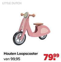 Aanbiedingen Little dutch houten loopscooter - Little Dutch - Geldig van 16/05/2022 tot 11/06/2022 bij Baby-Dump