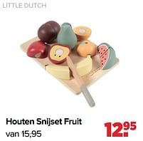 Aanbiedingen Little dutch houten snijset fruit - Little Dutch - Geldig van 16/05/2022 tot 11/06/2022 bij Baby-Dump