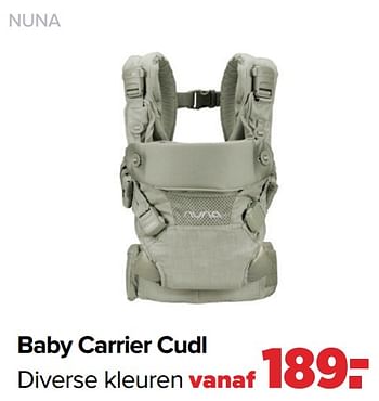Aanbiedingen Nuna baby carrier cudl - Nuna - Geldig van 16/05/2022 tot 11/06/2022 bij Baby-Dump