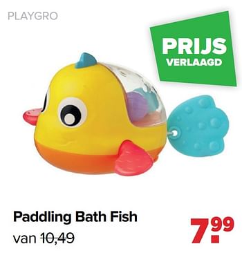 Aanbiedingen Playgro paddling bath fish - Playgro - Geldig van 16/05/2022 tot 11/06/2022 bij Baby-Dump