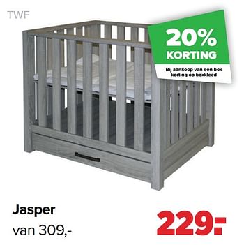 Aanbiedingen Twf jasper - TWF - Geldig van 16/05/2022 tot 11/06/2022 bij Baby-Dump