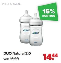 Aanbiedingen Duo natural 2.0 - Philips - Geldig van 16/05/2022 tot 11/06/2022 bij Baby-Dump