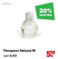 Aanbiedingen Flesspeen natural m - Difrax - Geldig van 16/05/2022 tot 11/06/2022 bij Baby-Dump